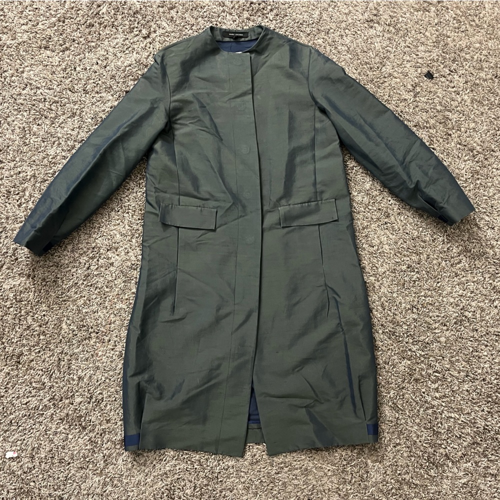 Marc Jacob’s organza green and blue coat size 10 medium